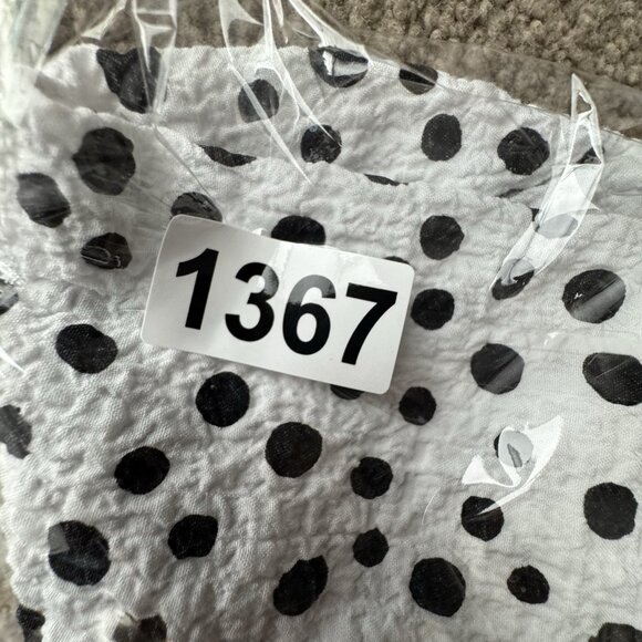 Ali Miles Womens 2X Top Black White Abstract Print‎ Lagenlook Button Artsy Bozy - Picture 10 of 10